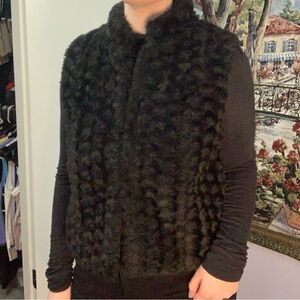 Black Faux Fur Vest